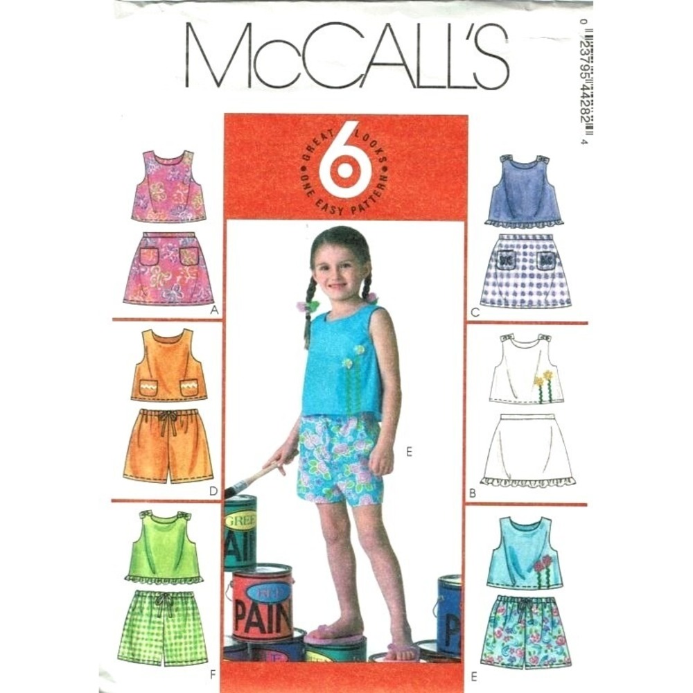 McCall's Sewing Pattern 4428 Toddler Girls Size 1-3 Top Skort Shorts Uncut FF